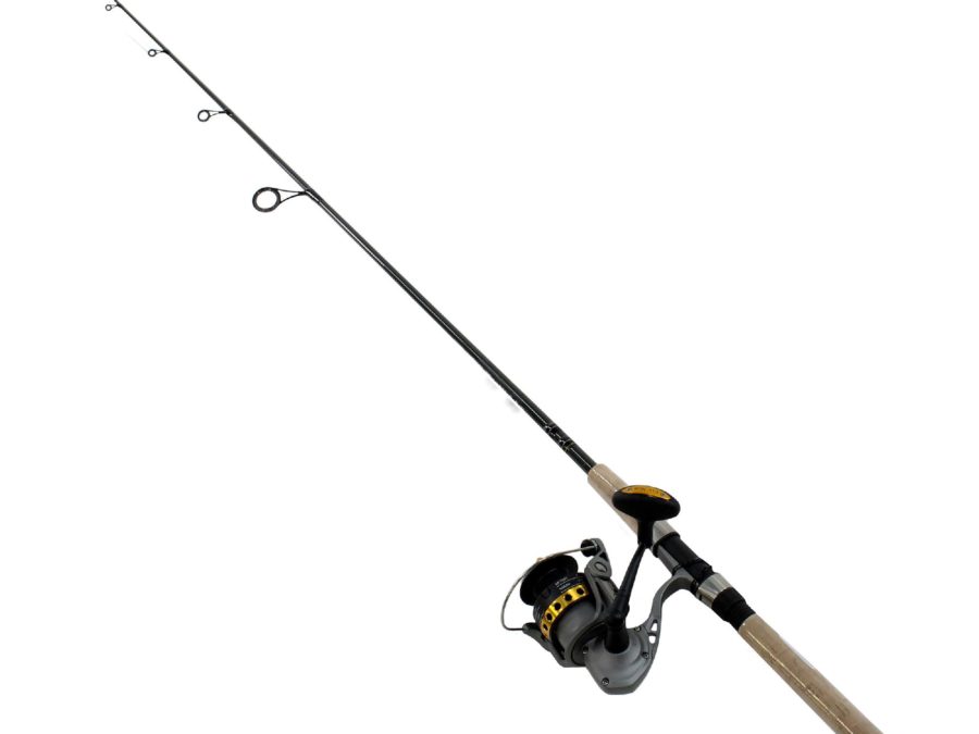 Fin Nor Lethal Spinning Combo – Size 40, 5.2:1 Gear Ratio, 7′ 1pc Rod, 10-17 lb Line Rate, Medium-Heavy Power
