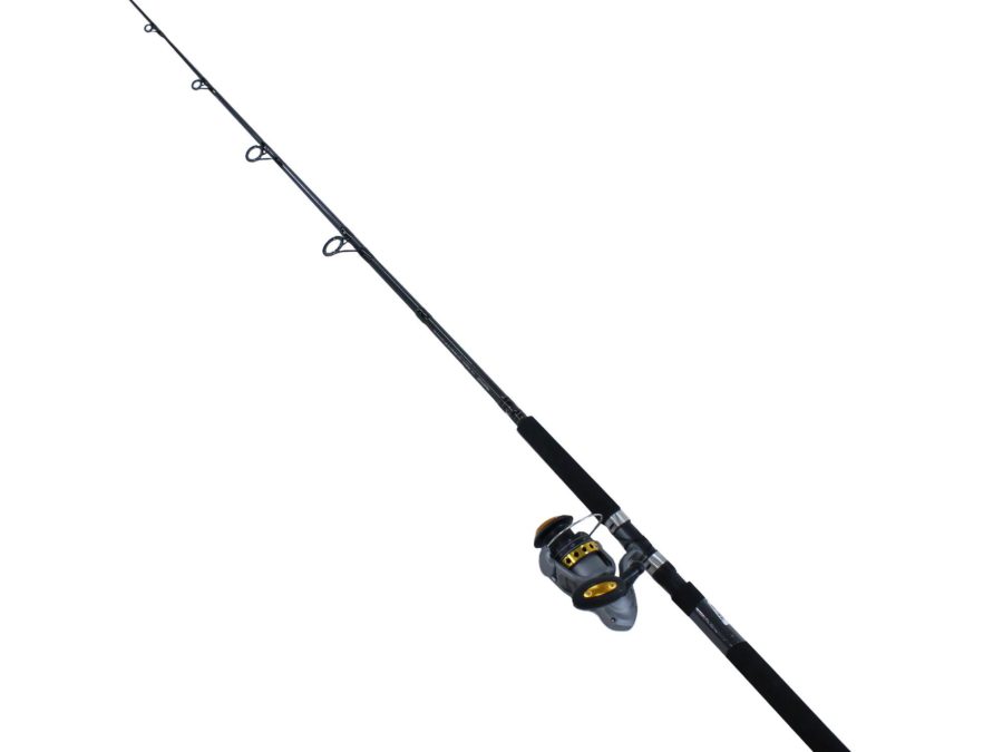 Fin Nor Lethal Spinning Combo – 7″, 1 Piece, 4.9:1 Gear Ratio, Medium Power, Left Hand Reel Position