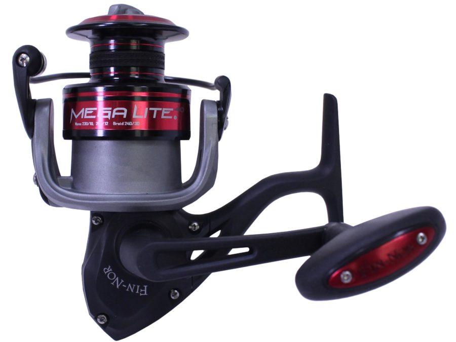 Fin Nor Mega Lite Spinning Reel – 80, 4.9:1 Gear Ratio, 42″ Retrieve Rate, 5 Bearings, Left Hand, Boxed
