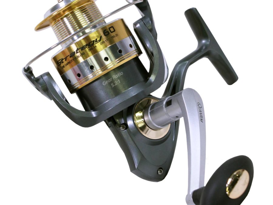 Strategy Spinning Reel – Size: 60, 5.2:1 Gear Ratio, 38″ Retrieve Rate, 8 Bearings, Ambidextrous, Clam