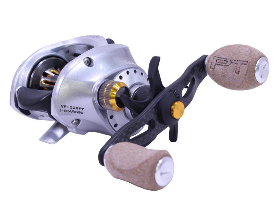 Vapor Baitcast Reel – 100 Size, 6.3:1 Gear Ratio, 27″ Retrieve Rate, 16 lb Max Drag, Right Hand