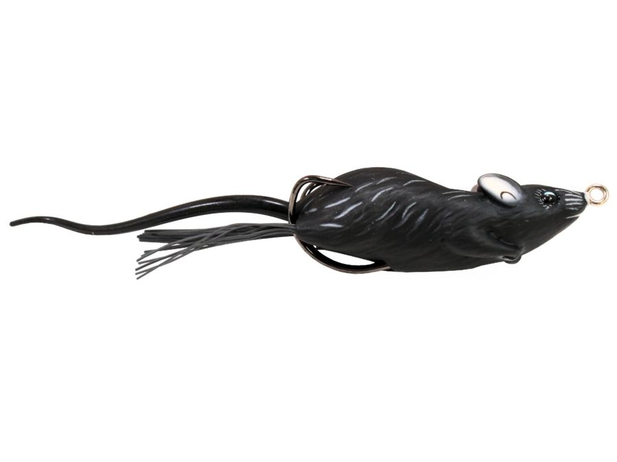 Field Mouse Hollow Body – Freshwater, 2 3-4″, 2-0 Hook, Topwater Depth, Black-Black