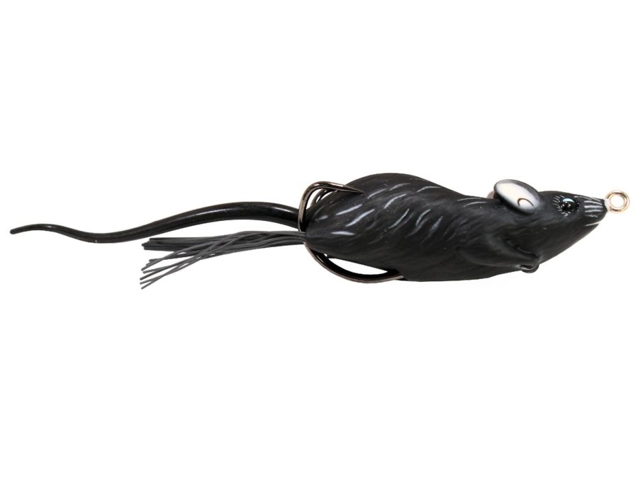 Field Mouse Hollow Body – Freshwater, 2 1-4″, 1-0 Hook, Topwater Depth, Black-Black