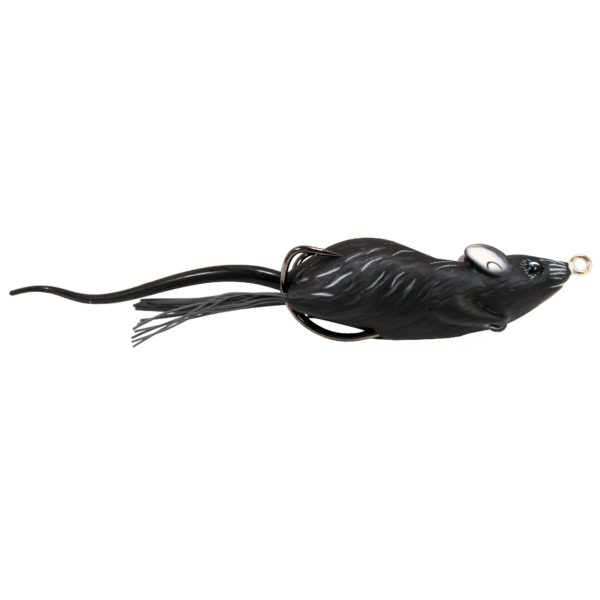 Field Mouse Hollow Body – Freshwater, 3 1-2″, 4-0 Hook, Topwater Depth, Black-Black
