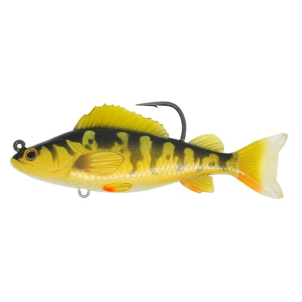 Yellow Perch – Freshwater, 5 1-2″, 9-0 Hook, Medium-Slow Sinking, Gold-Olive