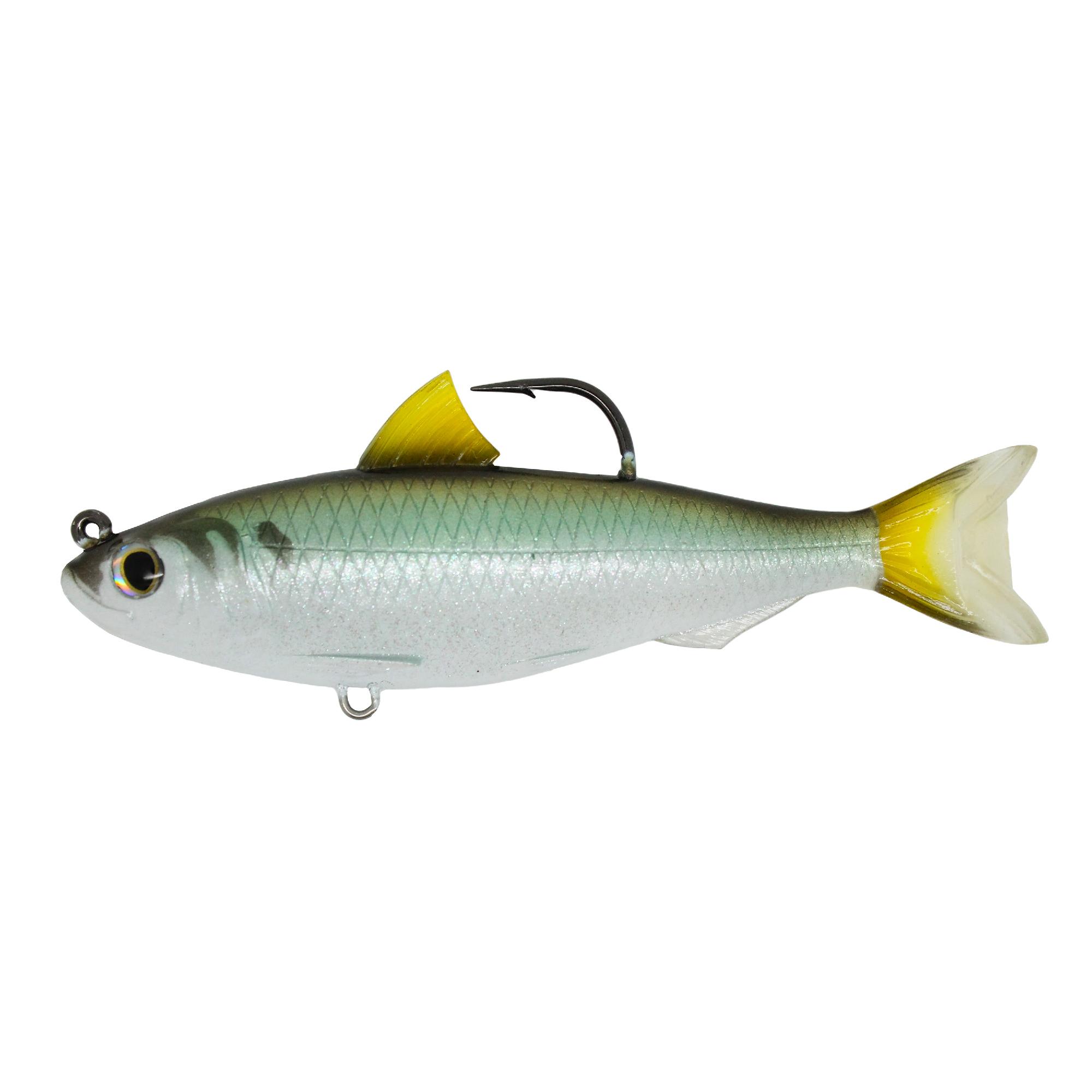 Blueback Herring Jointed Bait Saltwater, 5 12″, 90 Hook, Medium
