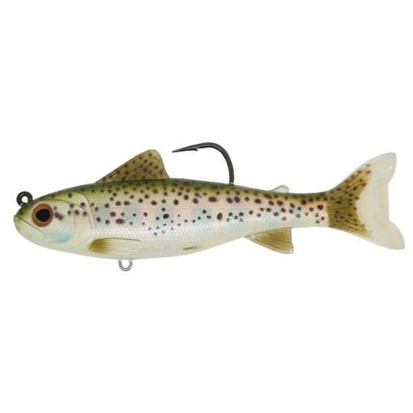 Trout  (Parr) – Freshwater, 4″, 5-0 Hook, Medium-Slow Sinking, Silver-Olive