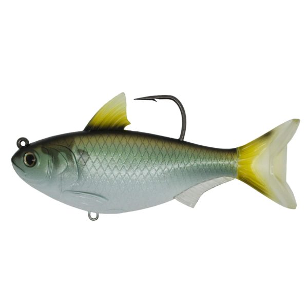 Gizzard Shad – Freshwater, 4 1-2″ 6-0 Hook, Medium-Slow Sinking, Green-Bronze