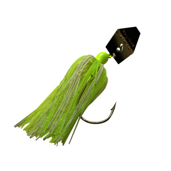 ChatterBait Original Lures – 1-4 oz Weight, 5-0 Hook,  Chartreuse-White-Gold Blade, Per 1