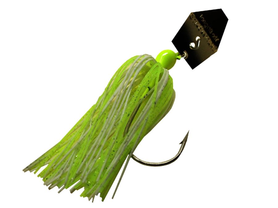 ChatterBait Original Lures – 1-4 oz Weight, 5-0 Hook,  Chartreuse-White-Gold Blade, Per 1