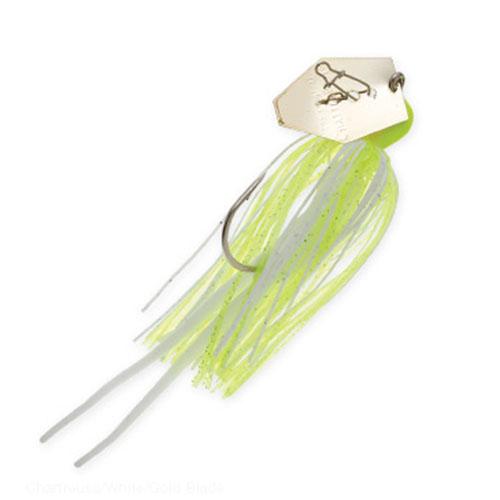 ChatterBait Original Lures – 3-8 oz Weight, 5-0 Hook,  Chartreuse-White-Gold Blade, Per 1