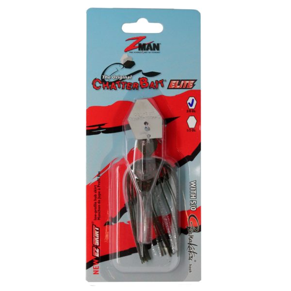 ChatterBait Elite Lures – 3-8 oz Weight, 5-0 Gamakatsu Hook, Red Bone, Per 1