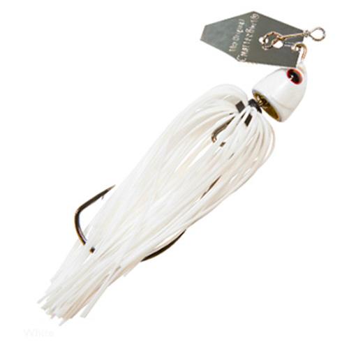 ChatterBait Freedom Lures – 1-2 oz Weight, 5-0 VMC X Long Wide Gap Hook, White-Silver Blade, Per 1