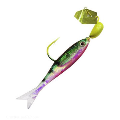 ChatterBait Flashback Mini Lures – 1-16 oz Weight, Chartreuse-Rainbow, Per 1