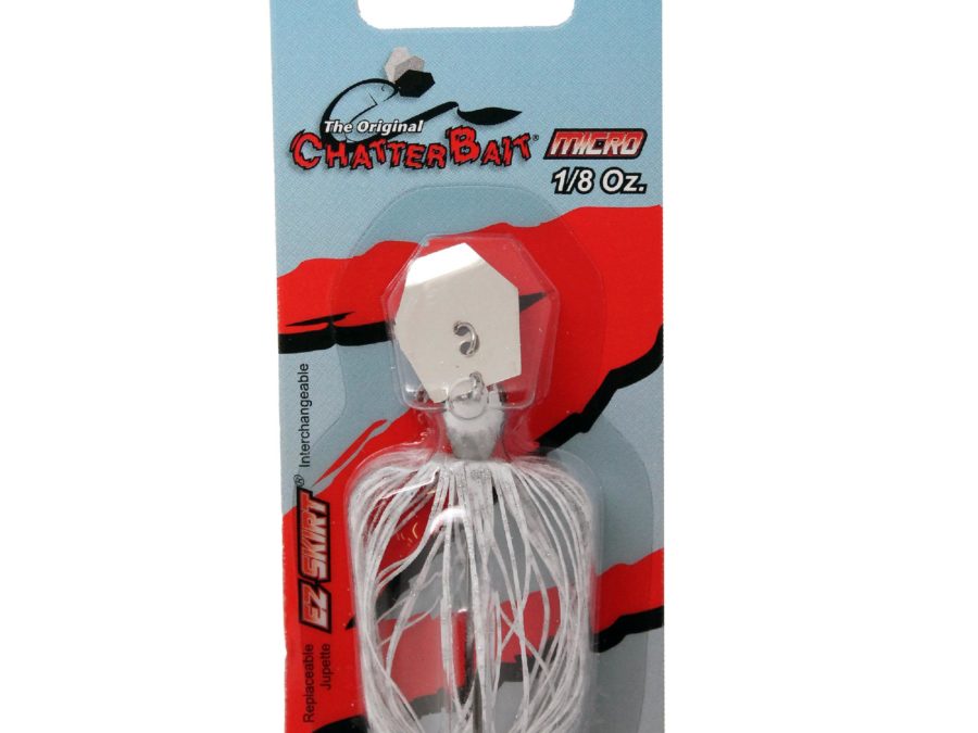 ChatterBait Micro Lures – 3″ Length, 1-8 oz Weight, White, Per 1