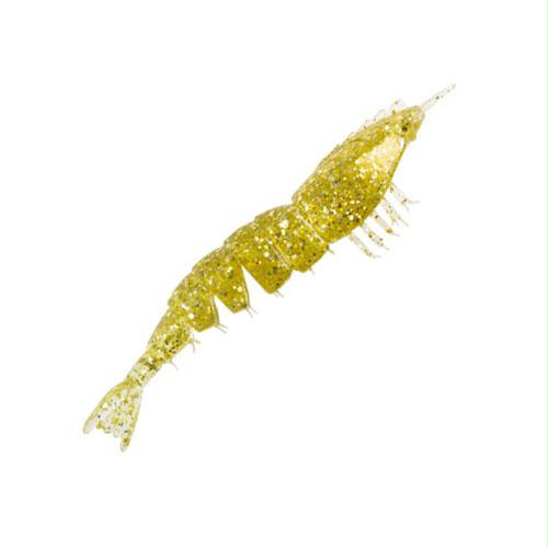 Un-Rigged EZ ShrimpZ – 3 1-2″ Length, Gold Flake, Package of 4