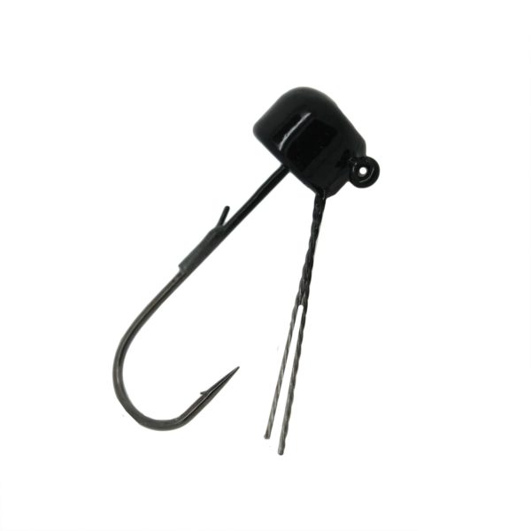 Finesse Shroomz Weedless Hooks – 1-10 oz Size, Black, Per 5