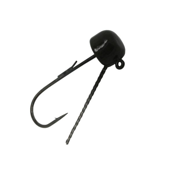 Finesse Shroomz Weedless Hooks – 1-5 oz Size, Green Pumpkin, Per 5