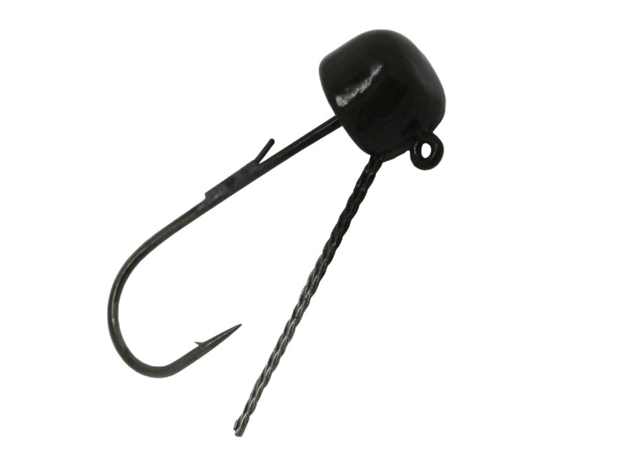 Finesse Shroomz Weedless Hooks – 1-5 oz Size, Green Pumpkin, Per 5