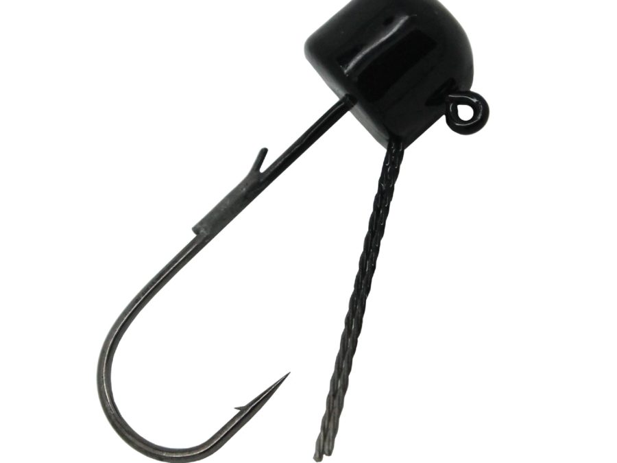 Finesse Shroomz Weedless Hooks – 1-5 oz Size, Black, Per 5