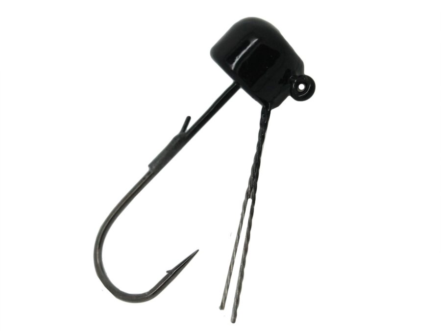 Finesse Shroomz Weedless Hooks – 1-6 oz Size, Black, Per 5