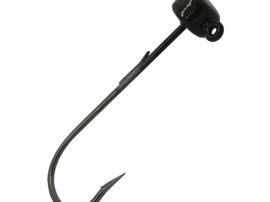 Power Finesse Shroomz Hooks – 1-10 oz Weight, 3-0 Hook, Green Pumpkin, Per 3