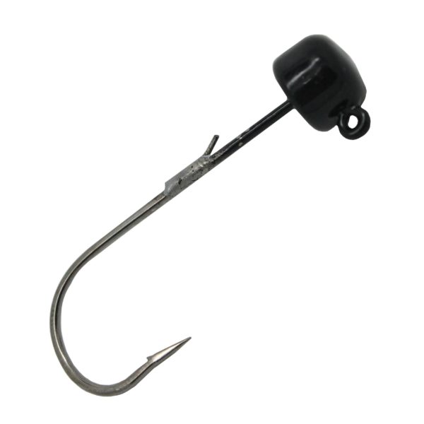 Power Finesse Shroomz Hooks – 1-6 oz Weight, 3-0 Hook, Black, Per 3
