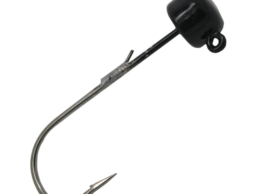Power Finesse Shroomz Hooks – 1-6 oz Weight, 3-0 Hook, Black, Per 3