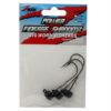 Power Finesse Shroomz Hooks – 1-6 oz Weight, 3-0 Hook, Black, Per 3 13700