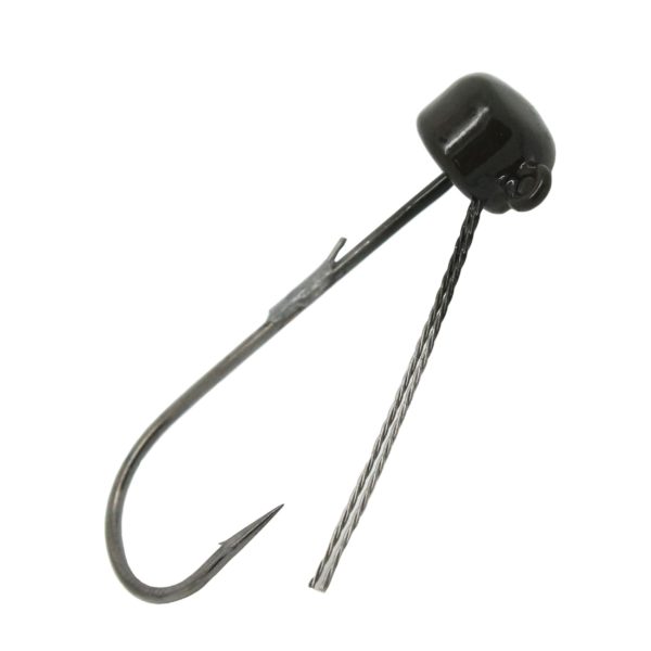 Power Finesse Shroomz Weedless Hooks – 1-6 oz Weight, 3-0 Hook, Green Pumpkin, Per 3