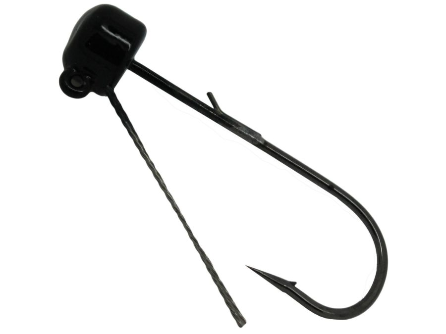 Power Finesse Shroomz Weedless Hooks – 1-6 oz Weight, 3-0 Hook, Black, Per 3