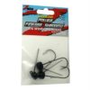 Power Finesse Shroomz Weedless Hooks – 1-6 oz Weight, 3-0 Hook, Black, Per 3 13715