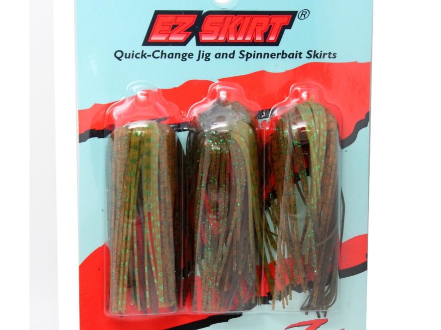 Ez Skirt Lures – 2 3-4″ Size, Watermelon-Pumpkin Green, Per 3