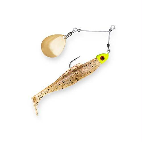 Diezel Spin Lure – 1-4 oz, Houdini, Gold-Chartreuse Head, Package of 1