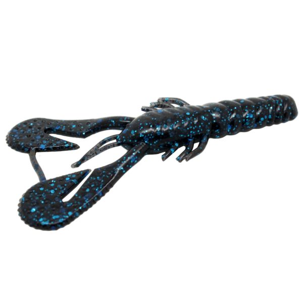 Turbo Crawz Lures – 4″ Length, Dark Black-Blue Flake, Per 6