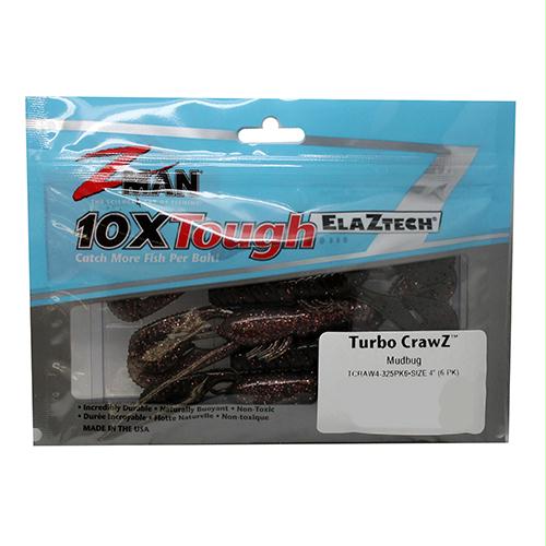 Turbo Crawz Lures – 4″ Length, Mug Bug, Per 6