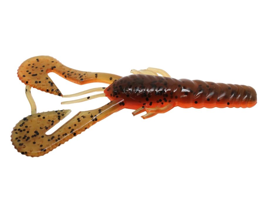 Turbo Crawz Lures – 4″ Length, Green Pumpkin-Orange, Per 6