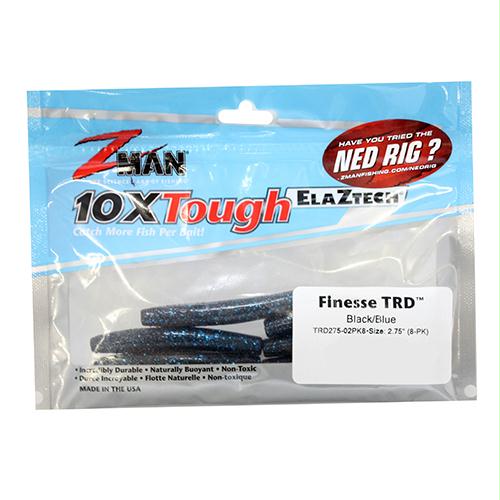 Finesse TRD Lures – 2 3-4″ Length, Black-Blue Flake, Per 8