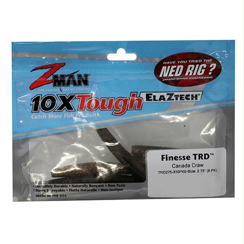 Finesse TRD Lures – 2 3-4″ Length, Canada Craw, Per 8
