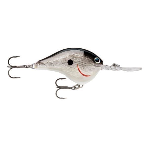 Dives-To Series Custom Ink Lure – Size 10,  2 1-4″ Length, 6′ Depth, 2 Number 4 Treble Hooks, Silver, Per 1
