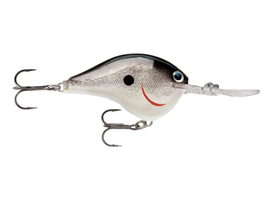 Dives-To Series Custom Ink Lure – Size 10,  2 1-4″ Length, 6′ Depth, 2 Number 4 Treble Hooks, Silver, Per 1