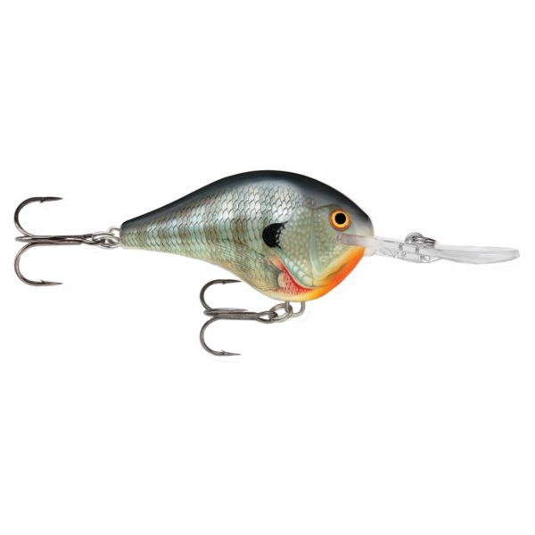 Dives-To Series Custom Ink Lure – Size 04, 2″ Length, 4′ Depth, 2 Number 6 Treble Hooks, Bluegill, Per 1