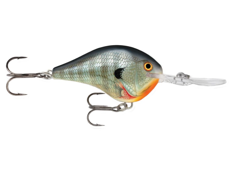 Dives-To Series Custom Ink Lure – Size 04, 2″ Length, 4′ Depth, 2 Number 6 Treble Hooks, Bluegill, Per 1