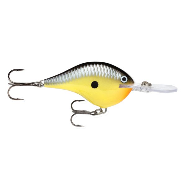Dives-To Series Custom Ink Lure – Size 10,  2 1-4″ Length, 6′ Depth, 2 Number 4 Treble Hooks, Old School, Per 1