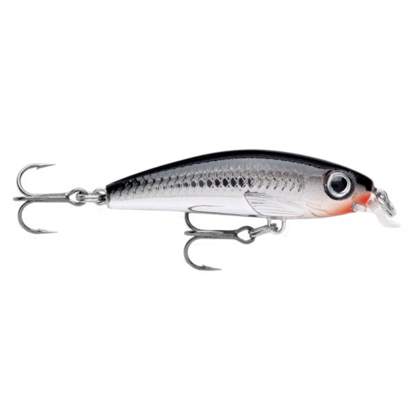 Ultra Light Minnow Lure – Size 06, 2 1-2″ Length, 2′-3′ Depth, 2 Number 8 Treble Hooks, Chrome, Per 1