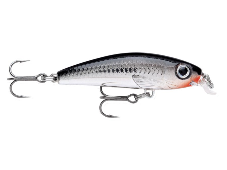 Ultra Light Minnow Lure – Size 06, 2 1-2″ Length, 2′-3′ Depth, 2 Number 8 Treble Hooks, Chrome, Per 1