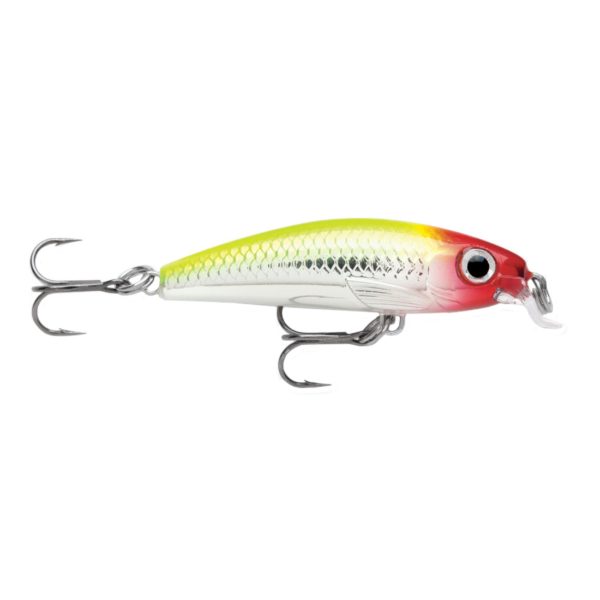 Ultra Light Minnow Lure – Size 06, 2 1-2″ Length, 2′-3′ Depth, 2 Number 8 Treble Hooks, Clown, Per 1