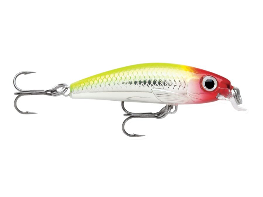 Ultra Light Minnow Lure – Size 06, 2 1-2″ Length, 2′-3′ Depth, 2 Number 8 Treble Hooks, Clown, Per 1