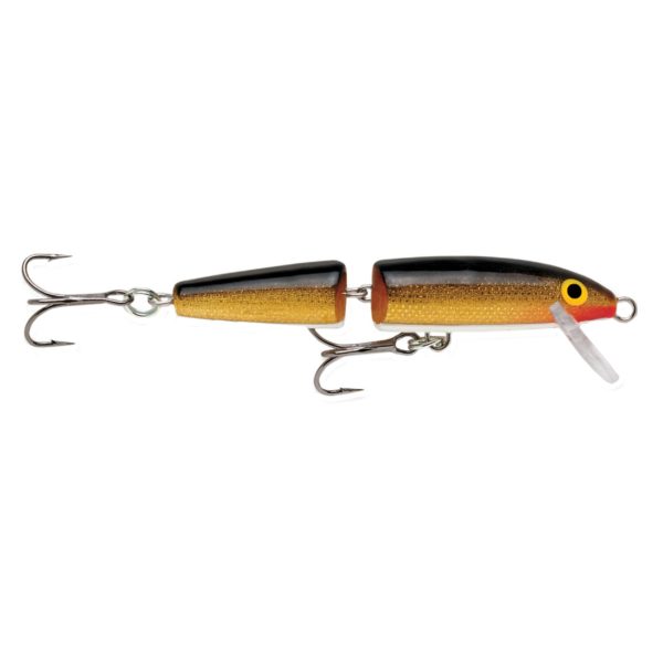 Jointed Lure – Size 07, 2 3-4″ Length, 4′-6′ Depth, 2 Number 8 Treble Hooks, Gold, Per 1