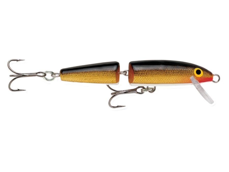 Jointed Lure – Size 07, 2 3-4″ Length, 4′-6′ Depth, 2 Number 8 Treble Hooks, Gold, Per 1